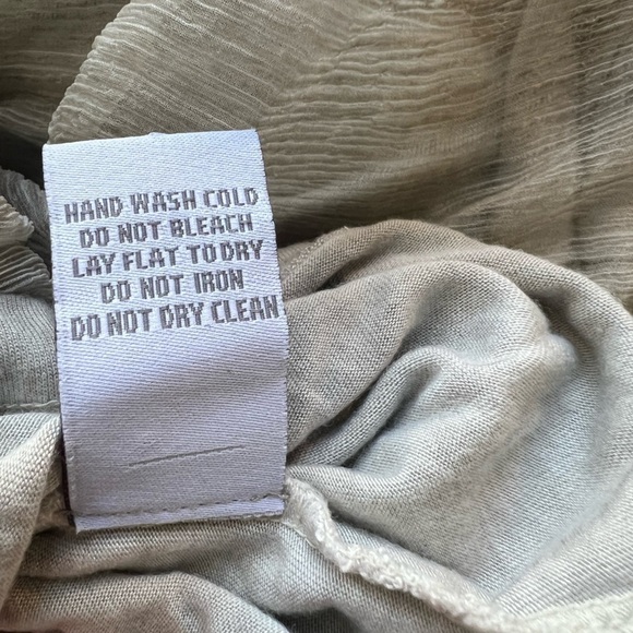 Soft Surroundings LG GrayTunic Top Silk Embroidered Rhinestones Fairy Romantic - Picture 6 of 11